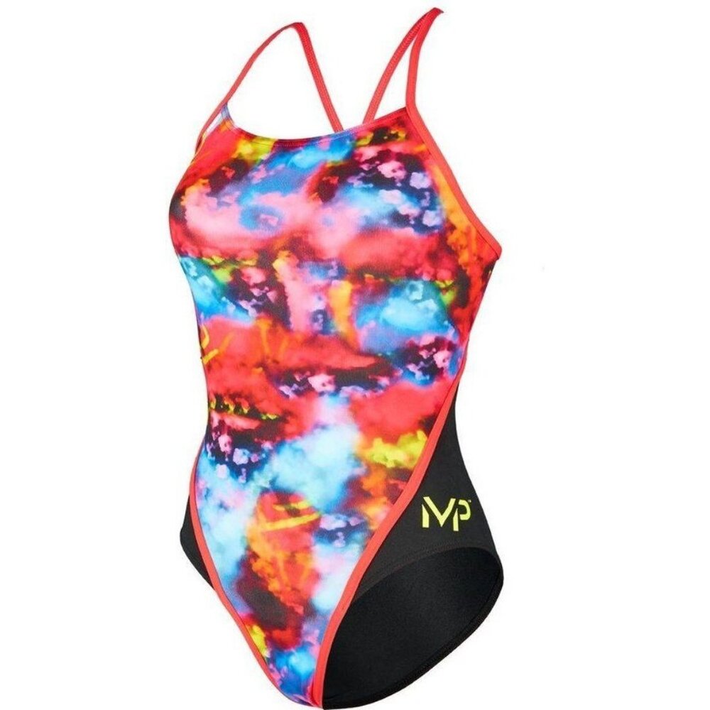 Michael Phelps Chlorine Resistant Racer Back OnePiece Swimsuit Foggy Rebel 26 SM